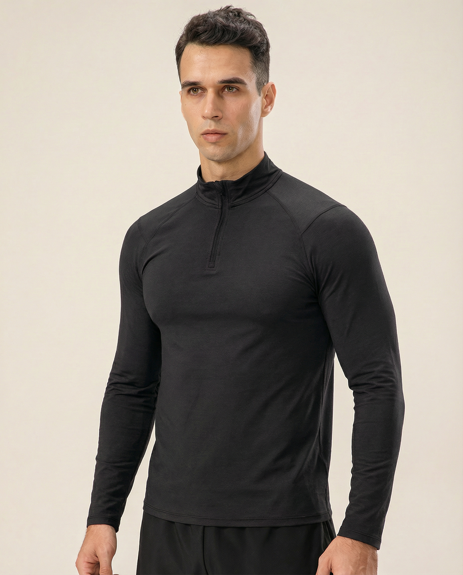 Men’s Lightweight Compression Long Sleeve Top - Black
