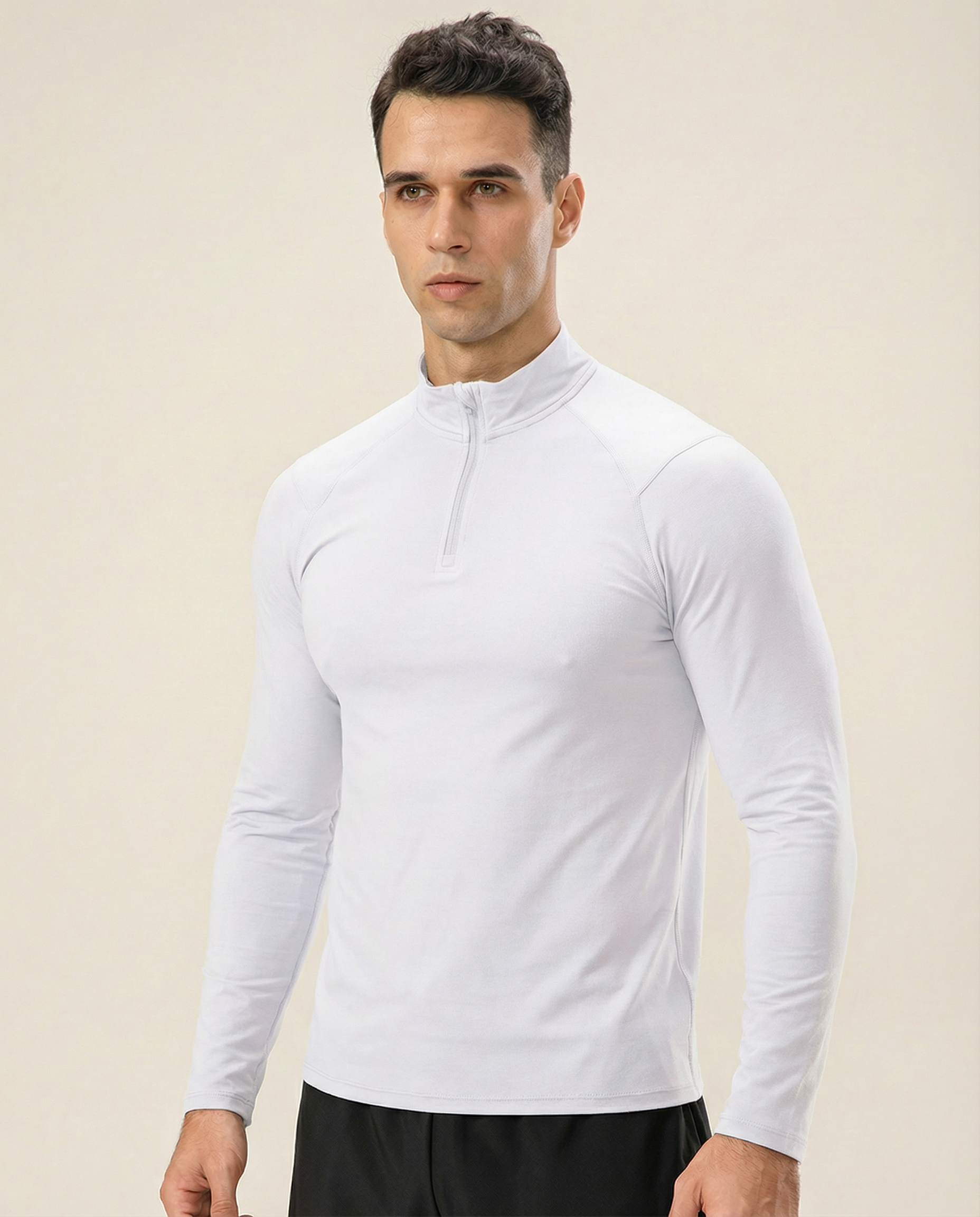 Men’s Lightweight Compression Long Sleeve Top - White