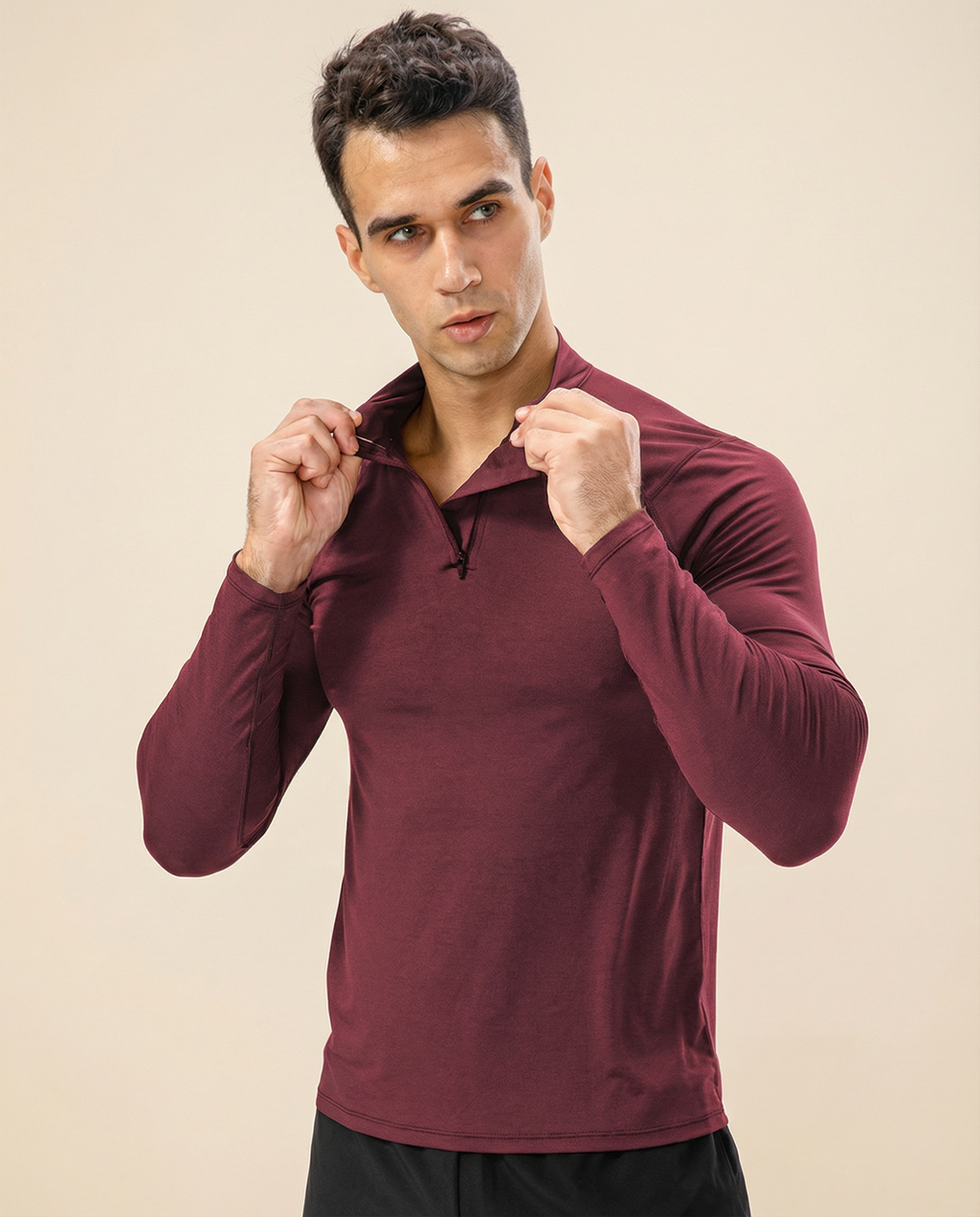 Men’s Lightweight Compression Long Sleeve Top - Red